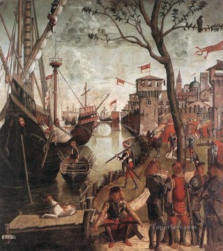  Pere Pintura - La llegada de los peregrinos a Colonia Vittore Carpaccio